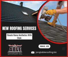 Get New Roof Installation Services

Ready for an exterior upgrade? We provide exceptional roofing services with our skilled team, ensuring high-quality materials and expert setup for enhanced durability and aesthetic appeal.  For more details, mail us at jon@ableroofing.biz.