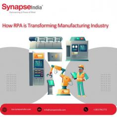 Boost your manufacturing efficiency with our top-notch RPA software, tailored to meet your specific needs. Rely on our expertise to deliver exceptional automation, reduce errors, and enhance productivity in your manufacturing processes with seamless integration and superior performance.
Visit Us: https://rpa.synapseindia.com/blog/rpa-in-manufacturing-benefits-challenges-and-use-case/