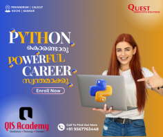 Get Certified in Python Full Stack Development in Kochi
Start your journey as a full stack Python developer with our course in Kochi. Learn essential skills, work on projects, and get job-ready. https://www.qisacademy.com/course/python-full-stack-development