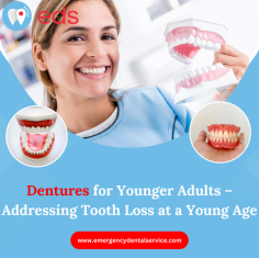 Dentures for Younger Adults – Addressing Tooth Loss at a Young Age

We know that losing teeth can be quite upsetting at any age, but it's especially tough for younger people because it can affect their confidence, oral health, and overall well-being.  The best part is they do not need to wait for the dentures. Same-day dentures are a savior for sudden requirements. So, call us whenever you feel your kid requires a quality pair of affordable dentures!  visit website:  https://sites.google.com/view/dentures-for-younger-adults/home
