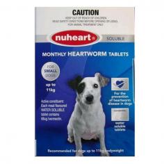 Nuheart is a generic heartgard alternative for the prevention of heartworms in canines. This monthly treatment has the same effectiveness due to the same ingredient at the same dose rate as the Heartgard brand. The meat-flavoured tablets are easily accepted by dogs. By eliminating heartworm larvae from dogs, Nuheart protects dogs from the dangerous heartworm disease.
