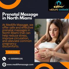 You deserve to feel pampered and relaxed during your pregnancy. At Medlife Massage, we offer safe and effective prenatal massages in North Miami that can help reduce stress, improve circulation, and alleviate common pregnancy discomforts. Take a step towards a healthier and happier pregnancy!
