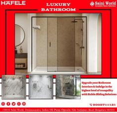 Upgrade your Bathroom Interiors & Indulge in the highest level of tranquility with Hafele Sliding Solutions.

