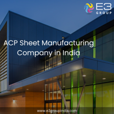 Find the leading ACP sheet manufacturing companies in India, specializing in aluminium composite panels. Get insights into their production processes, product ranges, and industry expertise.

Visit us:- https://e3groupindia.com/acp-sheet-manufacturer-in-india/