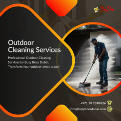 Elevate Your Outdoor Space with Top-Quality Outdoor Cleaning in Dubai

Revitalize your outdoor spaces with Busy Bees Dubai's expert Outdoor Cleaning Services in Dubai. We specialize in comprehensive Outdoor Cleaning Dubai-wide, ensuring a fresh and inviting environment for you to enjoy.