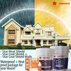 Star Cool shield Heat reflective paint is an effective product that reduces room temperature and gives strong waterproofing. The benefits of using Star Cool Shield include reducing the amount of heat absorbed by the roof, improving energy efficiency, reducing cooling costs, increasing the lifespan of the roof, and improving occupant comfort. It can also help to reduce the urban heat island effect and contribute to a more sustainable and environmentally friendly building.