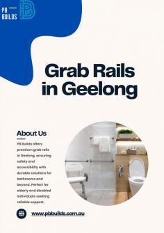 PB Builds specializes in providing premium grab rails in Geelong, offering robust solutions for enhanced safety and accessibility in bathrooms and other areas. Our grab rails are designed with durability and reliability in mind, catering specifically to the needs of elderly and disabled individuals. Trust PB Builds to deliver high-quality products that ensure secure mobility and peace of mind.
https://pbbuilds.com.au/grab-rails/
