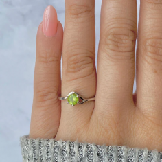 The Best Occasions to Wear a Peridot Ring

Bask in the radiant glow of this exquisite, dainty Peridot Ring. The lustrous green hues of peridot bring forth an air of optimism and delight, making it an ideal complement to illuminate any ensemble. Meticulously placed within 925 sterling silver, this dainty peridot ring emanates an enduring allure and contemporary sophistication. Embrace its lively allure and infuse any outfit with greenery through this enchanting, dainty peridot ring.
