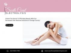 Our team follows strict hygiene protocols to maintain a clean and hygienic environment.Electrolysis Hair Removal in Orange County, CA. Trust our experienced team to deliver safe and effective results.
