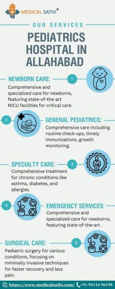 At our top pediatrics hospital in Allahabad, we provide comprehensive healthcare services for children, ensuring the best care for your little ones. Our team of experienced pediatricians in Allahabad and pediatric doctors in Allahabad are dedicated to offering personalized medical attention. Recognized as the best child care hospital in Allahabad, we specialize in a wide range of pediatric services, from routine check-ups to specialized treatments, ensuring your child's health and well-being at every stage.
medicalsathi
Opp. Shraddha Mandir School, Main Master Road, Sec 88 Faridabad.
Contcat-93116 96198
https://www.medicalsathi.com/pediatrics-neonatology-in-allahabad/