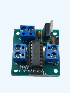 This L293D driver module is a medium power motor driver perfect for driving DC Motors and Stepper Motors. It uses the popular L293D motor driver IC. It can drive 4 DC motors in one direction, or drive 2 DC motors in both the directions.
This motor driver is perfect for robotics and mechatronics projects for controlling motors from microcontroller, switches, relays, etc. Perfect for driving DC and Stepper motors for micromouse, line following robots, robot arms, etc.
Product Images are shown for illustrative purposes only and may differ from actual product.