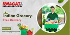 Enjoy the convenience of Indian grocery free delivery with Swagat Indian Grocery. Shop now for authentic spices, snacks, and essentials delivered to your doorstep!  Call at (847) 222-0735.
