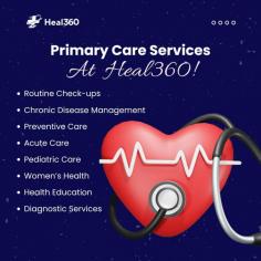 ✨ Experience Premier Primary Care at Heal360! ✨

At Heal360, we prioritize your health and well-being! From routine check-ups to chronic condition management, our wide range of services ensures you receive the care you deserve. Visit www.Heal360.com to discover more! 