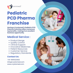 Having a Crystomed's Pediatric PCD Pharma Franchise offers numerous top benefits, making it an excellent business opportunity. Crystomed provides high-quality pediatric medicines, ensuring the best healthcare solutions for young patients. Franchise partners benefit from attractive profit margins and low initial investments, making it financially rewarding. Crystomed’s extensive product range and strong brand reputation build trust with healthcare professionals and consumers alike. Additionally, franchisees receive comprehensive support, including marketing strategies, training, and regulatory guidance, ensuring smooth operations and rapid growth. With Crystomed’s commitment to quality and innovation, franchise partners can effectively penetrate markets, even in remote areas, enhancing accessibility to essential pediatric care.

https://www.crystomed.com/pharma-franchise-for-pediatric/