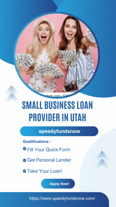 Speedy Funds Now offers fast and reliable small business loans in Utah. With streamlined processes and competitive rates, they provide tailored financial solutions to help local businesses thrive. Whether you need startup capital or expansion funds, Speedy Funds Now is committed to supporting your business growth with quick approvals and flexible repayment options.                                                                           Read More....https://www.speedyfundsnow.com/