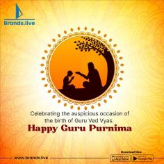 Celebrate Guru Purnima Flyers and Posters from Brands.live. Choose from a wide range of attractive Templates to create unique and captivating designs. Our easy-to-use tools help you capture the essence of Guru Purnima and personalize your visuals in minutes. Share your heartfelt gratitude and celebrate in style with custom designs from Brands.live. 