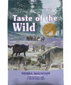 Taste of the Wild Grain Free Canine Sierra Mountain Dry Dog Food: This grain free formula is ideal for working and active dogs who need a protein boost in their dry food. Packed with antioxidants derived from veggies and fruit, this mix promotes a healthy lifestyle for your dog.
