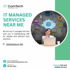 Discover top Managed IT Services near you in Gaithersburg, MD with ComTech Systems Inc. Our expert team provides proactive IT support, network management, cybersecurity, and cloud services, ensuring seamless operations and enhanced performance for your business. Trust us for reliable, tailored IT solutions that drive success.

