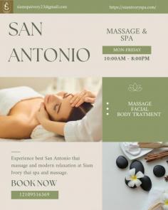 Nestled in the heart of San Antonio, Tranquil Oasis invites you to embark on a journey of relaxation and rejuvenation like no other. As a premier massage place, we specialize in providing a sanctuary where stress melts away, and tranquility takes center stage.

Step into our serene haven, where every detail is crafted to enhance your well-being. Our expert massage therapists are dedicated to tailoring each session to meet your specific needs, whether you seek relief from tension, muscle soreness, or simply desire a moment of peace amidst the bustling city life.

At Tranquil Oasis, we offer a variety of massage techniques, from soothing Swedish massages to therapeutic deep tissue treatments and revitalizing hot stone therapies. Each massage is designed to promote healing, improve circulation, and restore balance to both body and mind.

Our tranquil ambiance and attentive service ensure that your experience is not only therapeutic but also profoundly relaxing. From the moment you enter our welcoming space, you'll be greeted by a sense of calm and comfort, setting the tone for a transformative massage experience.

Whether you're a local resident seeking regular self-care or a visitor looking to unwind during your stay in San Antonio, Tranquil Oasis is your sanctuary for holistic wellness. Treat yourself to the ultimate indulgence and discover why we are renowned as one of the best massage places in San Antonio.

Come experience the art of relaxation at Tranquil Oasis, where serenity meets expertise, and every massage is a journey towards rejuvenation and renewal. Book your appointment today and embark on a path to a healthier, happier you.