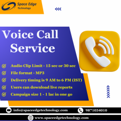 Read More: https://spaceedgetechnology.com/voice-calls/
Contact No.: +91-9871034010
Mail id: info@spaceedgetechnology.com
.
#bulkvoicecalls #voicecallcampaign #ivrcalling #BulkVoiceCalls #MarketingStrategy #Engagement #BusinessGrowth #DigitalMarketing #VoiceMarketing