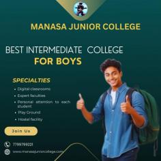Why Manasa Junior College is the best intermediate college for boys? we delve into the exceptional educational standards and unique features that make Manasa Junior College a top choice for boys seeking the best intermediate education. From our state-of-the-art facilities to our dedicated faculty and comprehensive curriculum, we cover all aspects that contribute to our students' success. You'll hear testimonials from current students and alumni, see our campus, and learn about our extracurricular activities that foster overall development. Whether you're a parent looking for the best education for your son or a student exploring your options,  will provide valuable insights into why Manasa Junior College stands out. Join us as we explore what makes our college the best place for boys to thrive academically and personally.

Call : 77997 99221
Website : www.manasajuniorcollege.com
