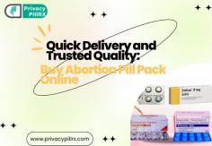 Buy an abortion pill pack online and experience quick delivery and trusted quality medicines. The pack contains all the required medicines along with Mifepristone and Misoprostol. Our service ensures a discreet and confidential purchase, offering you peace of mind and privacy. With reliable customer support and secure transactions, you can trust us for a safe and convenient solution. Order now from our website Privacypillrx.com for a seamless and confidential experience.