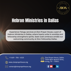 Experience spiritual nourishment at Zion Prayer House, your Hebron church near Dallas. Encounter uplifting worship, insightful teachings, and a supportive community. Deepen your faith and find solace in our services. Visit our website to explore further.