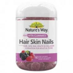 Nature's Way Adult Vita Gummies Hair Skin Nails 60 Pastilles