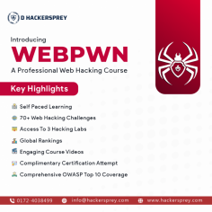 Hackersprey is your primary destination for a Professional web hacking course and ethical hacking course online. Our cyber security online courses provide self-paced learning opportunities, featuring over 70 hands-on challenges, engaging videos, and materials to master web hacking techniques. Gain exclusive entry to PreyGround, our real-world hacking environment, and hone your skills in specialized practice labs. Validate your expertise with a single official exam attempt and earn a participation certificate. Join our global community, track your progress, and enroll today in our web hacking course online to start your journey in cybersecurity with Hackersprey.
