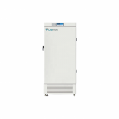 Labtron -40°C Upright Freezer is a microprocessor-controlled, direct cooling unit with a 439 L capacity, offering ultra-low temperatures from -20°C to -40°C. It boasts a powder-coated exterior, stainless-steel interior, manual defrost, R507 refrigerant, high efficiency EBM fan, and compressor.