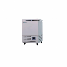 Labtron's -105°C Ultra Low Temperature Chest Freezer has a 58 L capacity and is controlled by a digital microcomputer. It has a self over lapping refrigeration system, a branded compressor, fluorine-free refrigerant in the evaporator, a 304 stainless steel liner, and an LED display.
