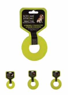 "Scream Xtreme Treat Tyre Loud Green For Small Dogs | VetSupply

Scream Xtreme Treat Tyre Loud Water Toy smeared with yummy paste & floats on water, made from thermoplastic rubber (TPR) which is durable and safe for dogs.

For More information visit: www.vetsupply.com.au
Place order directly on call: 1300838787"