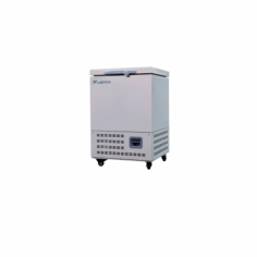 Labtron's -105°C Ultra Low Temperature Chest Freezer has a 58 L capacity and is controlled by a digital microcomputer. It has a self overlapping refrigeration system, a branded compressor, fluorine-free refrigerant in the evaporator, a 304 stainless steel liner, and an LED display.
