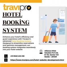 Elevate your hotel's online presence with Travipro's state-of-the-art Hotel Booking System. Designed to optimise both guest experience and operational efficiency, our system offers a seamless and intuitive booking process.
Visit:-https://www.travipro.com/hotel-website-development.html



