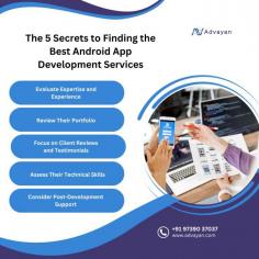 Advayan stands at the forefront of Android App Development Services, offering cutting-edge solutions that cater to the diverse needs of businesses across various industries. In today's fast-paced digital landscape, having a robust and user-friendly mobile application is crucial for staying ahead of the competition. Advayan's expertise in Android app development ensures that your business can tap into the vast Android user base with apps that are not only functional but also engaging and intuitive.

Our team of seasoned developers at Advayan is proficient in the latest Android technologies and frameworks, enabling us to create custom apps that align with your business goals. Whether you're looking to develop a brand-new application from scratch or enhance an existing one, our Android App Development Services are designed to deliver exceptional performance, security, and user experience. We understand that each business has unique requirements, and our tailored approach ensures that your app is built to meet those specific needs.

At Advayan, we emphasize a client-centric approach, working closely with you from the initial concept phase through to the final deployment. Our comprehensive Android App Development Services include everything from UI/UX design, backend development, API integration, to rigorous testing and post-launch support. This holistic approach guarantees that your app not only meets but exceeds your expectations.

Partner with Advayan to bring your Android app vision to life. Our commitment to quality, innovation, and customer satisfaction makes us the preferred choice for businesses looking to harness the power of mobile technology. With Advayan, you can be confident that your Android app will stand out in the crowded marketplace, driving growth and success for your business.

For more info : https://www.advayan.com/services/android-app-development-services
Contact us : +91 97390 37037  
Email : Contact@Advayan.com