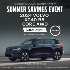 Discover incredible deals at Gengras Volvo Cars North Haven with our Summer Savings Event! Drive home the luxurious 2024 Volvo XC40 B5 Core AWD for only $369/month. Explore our new Volvo inventory, including pure electric vehicles and certified pre-owned options. Visit us for new specials and top-notch parts and service.
Contact Us 
Phone: 855-967-2387
Website: https://www.gengrasvolvocarsnorthhaven.com/
Address: 375 Washington Ave North Haven, CT 06473
