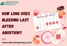 It is normal to bleed after an abortion. However, the amount you bleed and how long does bleeding last after abortion depend on the abortion method you have chosen. Is it medical abortion or surgical abortion? Both methods are completely different and have different functions overall. 

Read More: https://abortionprivacy.weebly.com/blog/how-long-does-bleeding-last-after-abortion