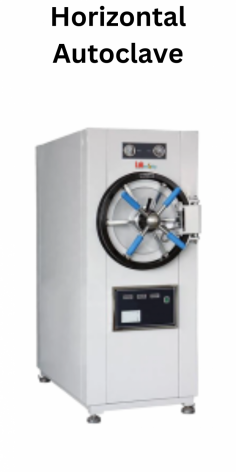 Labmate horizontal autoclave is a powerful sterilization machine for high-volume use in medical, lab, and industrial settings. Its horizontal design allows easy loading of larger items. It operates within a temperature range of 50°C to 134°C, has a weight of 230 kg, and a time range of 0 to 99 hours.