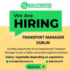 Ballywater Recruitment is a premier recruitment agency specialising in supply chain and logistics in Ireland. We connect top-tier talent with leading companies, ensuring efficient and seamless hiring processes. Our expertise and industry knowledge guarantee the perfect fit for both employers and job seekers. Trust Ballywater Recruitment to drive your business forward with the best in logistics and supply chain professionals.	