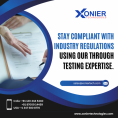 With our extensive testing experience, you can ensure that your operations exceed industry requirements without fail. At Xonier Technologies, we specialize in rigorous compliance testing to assist you in understanding and adhering to regulatory standards. Our comprehensive methodology identifies potential issues before they become problems, ensuring that your organization remains compliant, efficient, and competitive. Trust our professionals to protect your operations with accuracy and dependability.