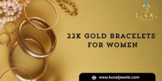 Explore elegant 22k gold bracelets for women at Kunal Jewelers. Discover timeless designs and luxurious craftsmanship to elevate your style. Shop now for unmatched quality.
