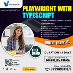 
Playwright Course Online  - Visual Path offers the Best Dynamics Playwright Online Training conducted by real-time experts.Our Playwright Automation Training is available in Hyderabad and is provided to individuals globally in the USA, UK, Canada, Dubai, and Australia. Contact us at+91-9989971070.
Visit Blog: https://visualpathblogs.com/
WhatsApp: https://www.whatsapp.com/catalog/919989971070
Visit: https://www.visualpath.in/playwright-automation-online-training.html
