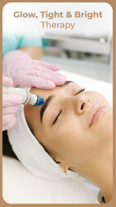 Glow, Tight & Bright Therapy at Halcyon Medispa combines advanced treatments to enhance skin radiance, firmness, and clarity. This comprehensive therapy targets dullness, sagging, and uneven tone, delivering a revitalized, youthful glow. The treatment effectively tightens the skin and brightens the complexion with minimal downtime.