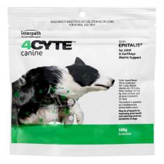 4CYTE Granules for Dogs is the ultimate joint support supplement enriched with revolutionary Epiitalis. It enhances your canine companion’s mobility and vitality. Crafted to nurture joint health from within, these premium granules are a potent blend of science and nature, meticulously formulated to safeguard against joint damage and promote optimal function.
