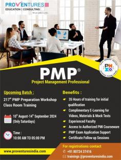 Best PMP Certification Training in Hyderabad
https://proventuresindia.com/service/pmp/
