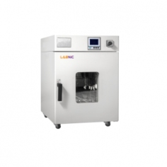 Labnic Vertical Heating Incubator offers 20L capacity with a precise microprocessor control, LCD display, and air duct design. It maintains a temperature range of RT+5 to 66°C, fluctuation of 0.5°C, and uniformity of ±1°C, featuring a stainless-steel chamber and removable shelves. 