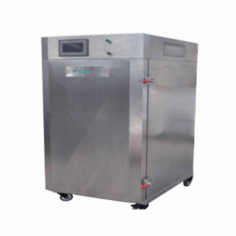 Labtron liquid nitrogen freezer, made of AISI 304 stainless steel with BASF insulation, uses liquid nitrogen refrigeration. This HACCP-designed unit has a 100 kg/hour capacity, dimensions of 1300 x 850 x 1850 mm, and a working range of 120°C to -196°C, reaching -150°C in 5 minutes.