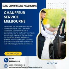 Experience the ultimate in luxury and convenience with Euro Chauffeurs Melbourne. Our commitment to excellence ensures that every journey is exceptional, making us the top choice for Chauffeur Service Melbourne. Whether you’re traveling for business or pleasure, we offer a level of service that enhances your travel experience.
Visit:https://www.eurochauffeursmelbourne.com.au/

