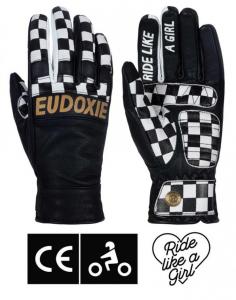 Elevate your riding experience with the EUDOXIE Gold Women's Gloves, a blend of style, comfort, and top-notch protection. Designed specifically for female riders, these gloves stand out with their elegant gold accents and high-performance features.

Crafted from premium leather, the EUDOXIE Gold Gloves offer both durability and flexibility, ensuring a perfect fit and exceptional comfort during long rides. The leather's natural properties provide excellent abrasion resistance, giving you the confidence to tackle various road conditions while keeping your hands safeguarded.

One of the standout features of these gloves is their strategic padding. The gloves are equipped with reinforced knuckle armor and padded palms, which absorb impacts and reduce vibration, enhancing your overall riding experience. This protection is crucial for both safety and comfort, especially on longer journeys or challenging terrains.

In addition to their protective features, the EUDOXIE Gold Women's Gloves are designed with breathability in mind. The gloves feature perforated panels that promote airflow, keeping your hands cool and dry even in warmer weather. The adjustable wrist closures ensure a secure fit, allowing you to customize the gloves to your preferred tightness for maximum comfort.

Aesthetically, the EUDOXIE Gold Gloves make a bold statement. The sophisticated gold detailing adds a touch of luxury and style, setting these gloves apart from standard riding gear. Whether you're cruising through city streets or embarking on a weekend ride, these gloves offer a refined look that complements your motorcycle apparel.

Available at Veloceclub, the EUDOXIE Gold Women's Gloves represent a perfect fusion of fashion and function. Shop now to experience the superior craftsmanship and stylish design of these gloves, and ride with confidence knowing your hands are protected and looking great.