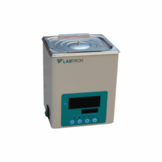 Labtron Constant Temperature Water Bath, with a 3.4 L capacity, offers precise temperature control from RT +5°C to 100°C. It features a stainless steel heating tube, PID controller, 
NTC sensor, and one-button operation. Includes auto-stop, over-temperature alarm, and power failure backup.